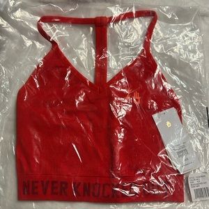 NWT XS/S Never Knocked Out Spiritual Gangster T back bra